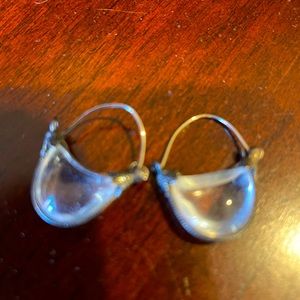 MOMA glass and silver wire earrings